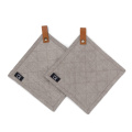 Kosta Linnewäfveri 2 pack Pot Holder, Grey