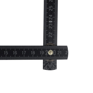 Folding ruler wood 2m premium coloured, Black, product image (3)
