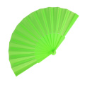 Hand fan plastic & polyester, Light Green