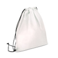R-PET Drawstring bag non-woven 38 x 42 cm 75g/m², White