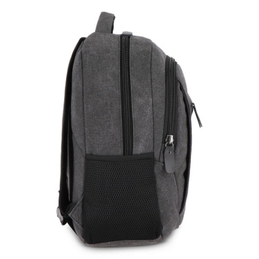 Recycled cotton canvas backpack Harper, Dark Grey, product image (4)