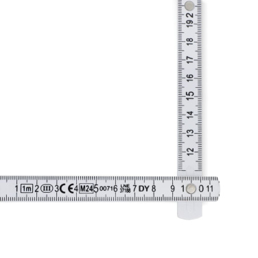 Calibrated foldable ruler 1m, White, product image (2)