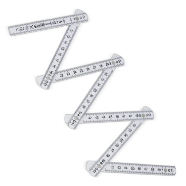 Calibrated foldable ruler 1m, White, product image (4)
