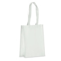 R-PET Carry bag laminated non-woven 24 x 11 x 30 cm 105g/m², White