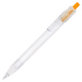 R-PET pen, Transparent / Orange