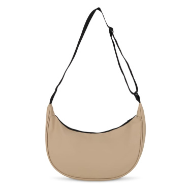 PU-coated R-PET 600D half moon sling bag 20L, Ecru, product image (4)