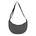 PU-coated R-PET 600D half moon sling bag 20L, Grey