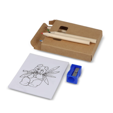 8 piece colouring set in kraft box, Nature, product image (2)