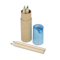 Colouring pencils in cardboard tube with sharpener lid, Nature