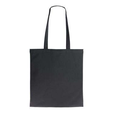 Bag organic cotton colour long 140g/m² 38x42 cm, Black, product image (3)