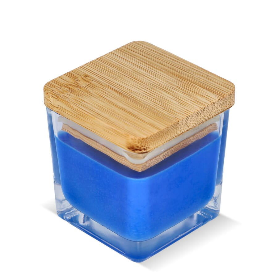 Chakra plant based candle in glass jar, Blue, product image (1)