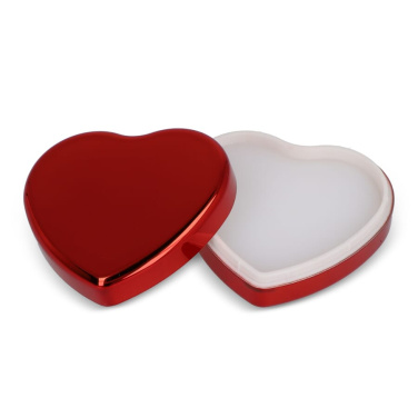 Flat metallic Heart shape lipbalm, Red, product image (4)
