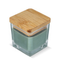 Chakra plant based candle in glass jar, Olive Green