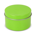 Kirtan scented plant based candle in large recycled tin, Light Green