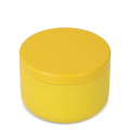 Asana unscented plant based candle in recycled tin, Yellow