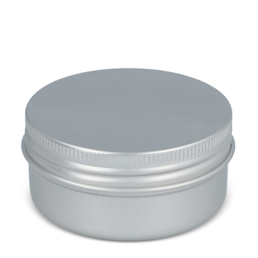 Citronella insect repellent plant based candle in recycled tin, Silver, product image (1)
