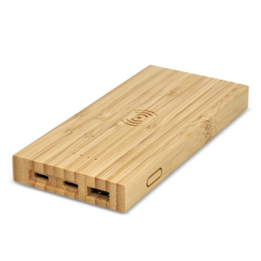 Bamboo Powerbank with Wireless Charging 8000 mAh, Nature, product image (2)
