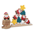 InSideOut Wooden Santa balancing game, Fluor assorti