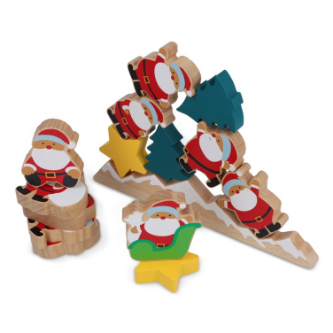 InSideOut Wooden Santa balancing game, Fluor assorti, product image (2)