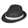 Polyester hat with band, Black