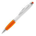 Ball pen Hawaï stylus hardcolour, White / Orange