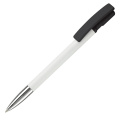 Nash ball pen metal tip hardcolour, White / Black