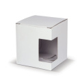 Box mug with window, White