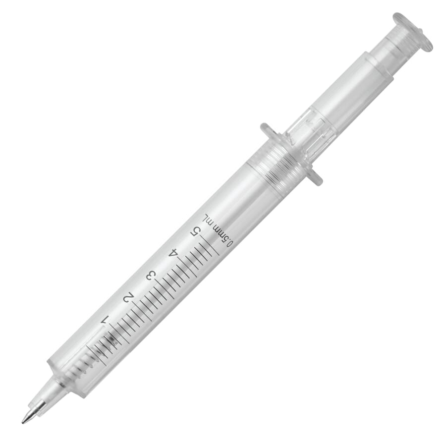 Syringe pen transparent, Transparent / White, product image (1)