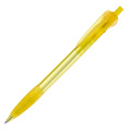 Cosmo ball pen transparent rubber round clip, Transparent / Yellow
