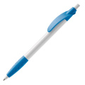 Cosmo ball pen rubber grip HC, White / Light Blue