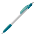 Cosmo ball pen rubber grip HC, White / Turquoise