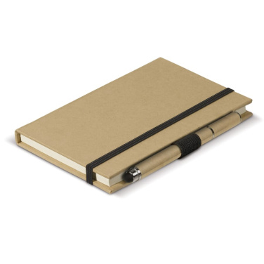 Cardboard notebook A6 + pen LT87949, Brown, product image (3)