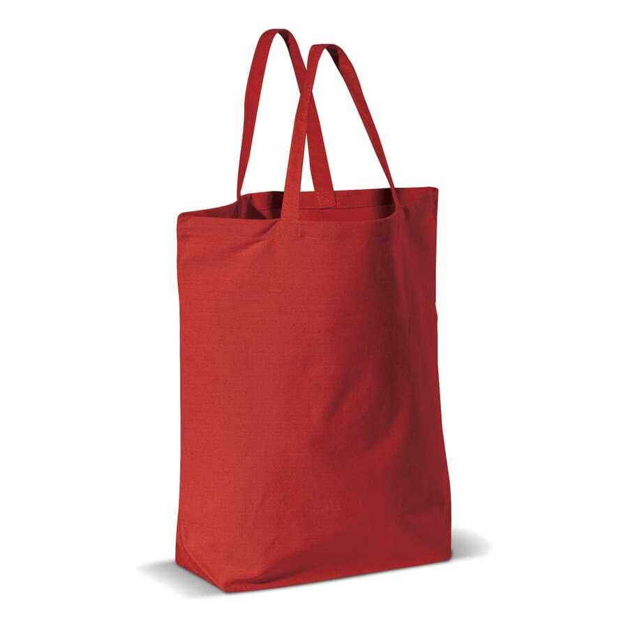 Carrier bag canvas 250g/m² 41x12x43 cm, Red, product image (1)