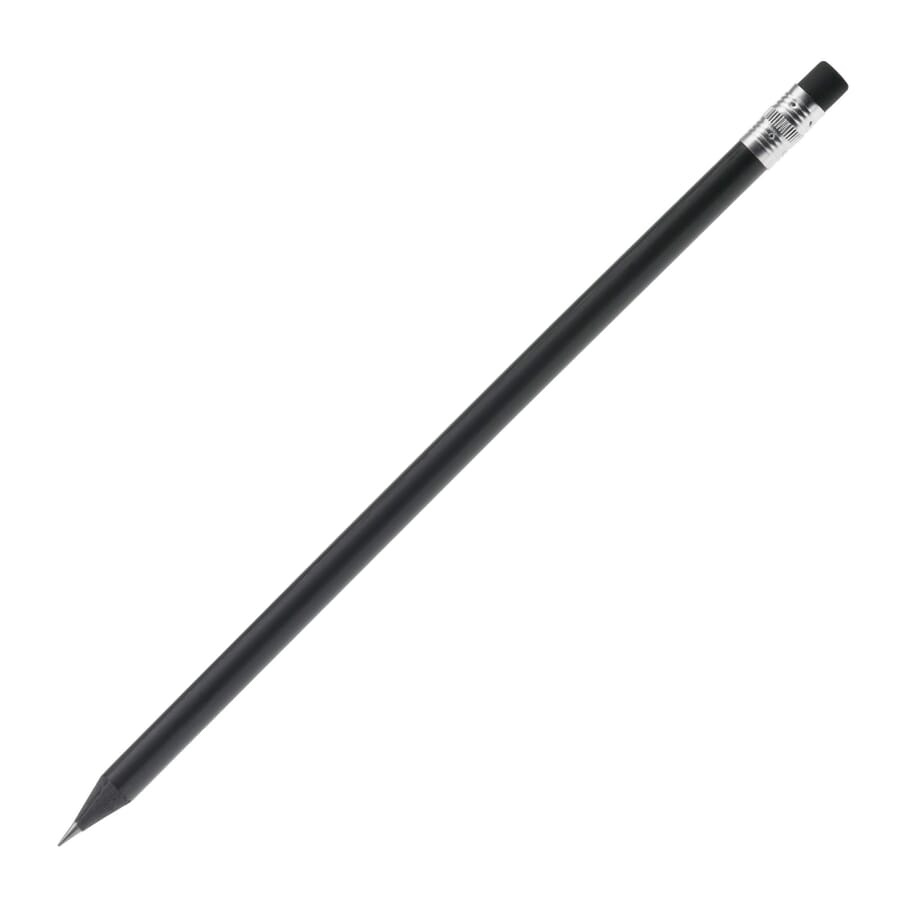 Pencil, black with eraser, product image (1)