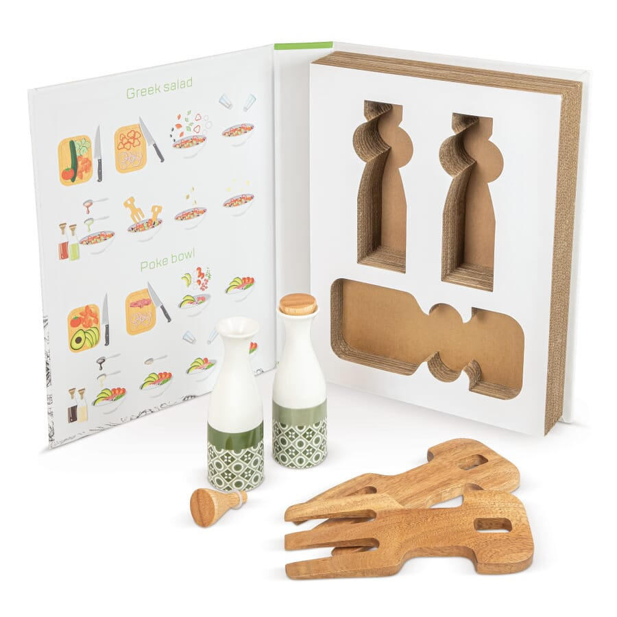 Salad set oil & vinegar, Wood, product image (1)