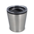 Double walled coffee mug metallic 180 ml, Silver