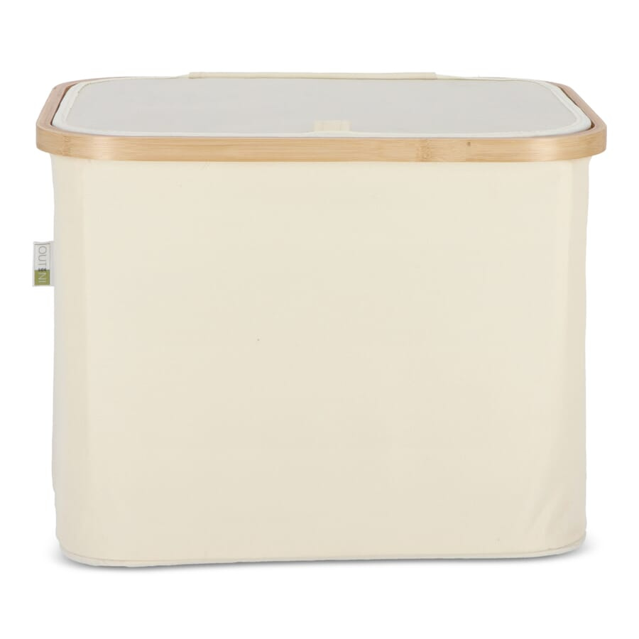 InSideOut folding basket with lid Sogne 40.5 x 33 x 30 cm rPET, Ecru, product image (1)