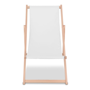 Folding beach chair sublimation, White, product image (2)