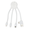 4009 - Xoopar Octopus OBP cable Ocean Bound Plastic, White