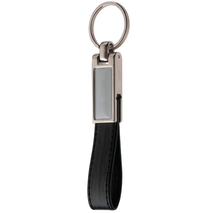 Keyring/strap Doming rectangle, Black, product image (1)