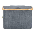 InSideOut folding basket with lid Sogne 38 x 26 x 25 cm rPET, Dark Grey