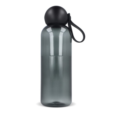 Sagaform Ture Water Bottle 600 ml, Transparent / Black, product image (2)
