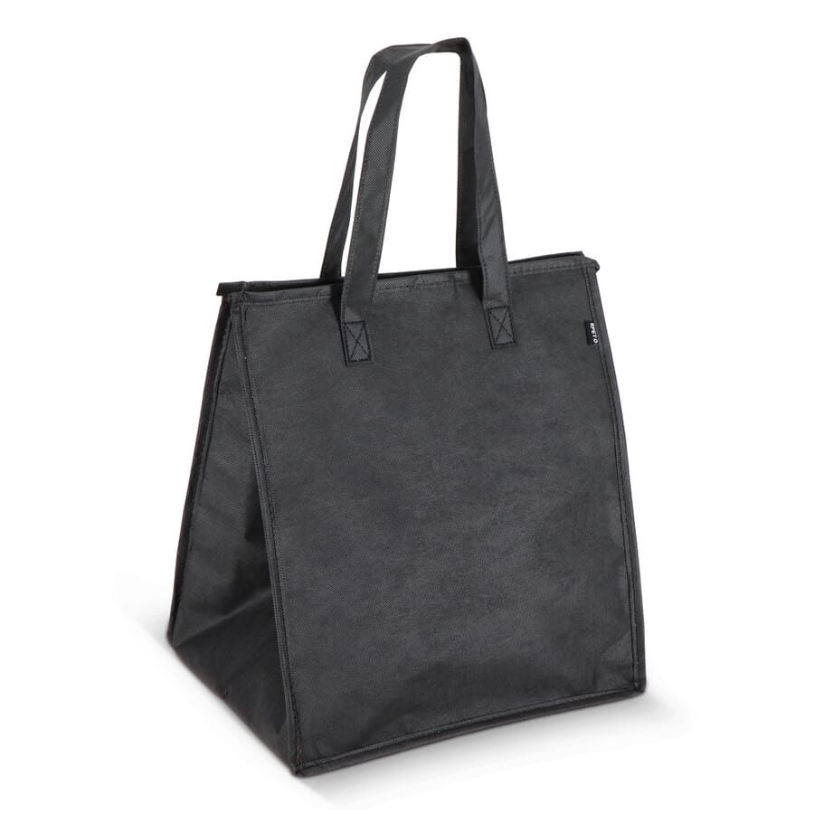 R-PET Cooler bag non-woven 33x 25.5 x 37 cm 75g/m², Black, product image (1)