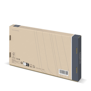 Coollux foldable paper LED lamp Eos on wooden base, 25 cm (letterbox size), Nature, product image (4)