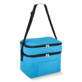 R-PET 600D Dual compartment cooler bag 30 x 20 x 24 cm 12L, Light Blue
