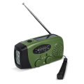 SafeSound Emergency Radio with Solar and Manual Winding, Dark Green