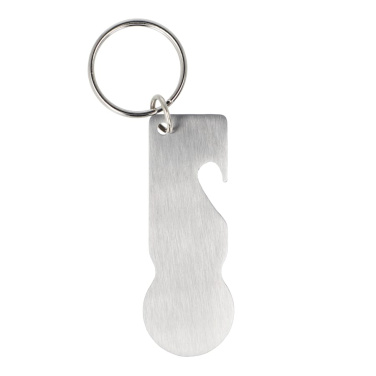 Stainless Steel Trolley token key ring, Silver, product image (2)