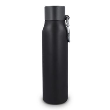 Carabiner matt finish Thermo bottle 600 ml, Black, product image (2)