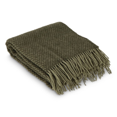 Sagaform Ulli dot 100% New Zeeland Wool blanket, Dark Green, product image (2)