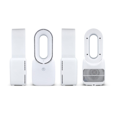 InSideOut Bladeless Soft Wind Fan Brislux with LED Light, White, product image (3)